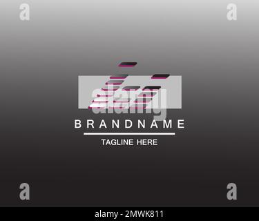 Logo de l'onde sonore égaliseur. Illustration Vecteur de résumé de l'onde sonore. La musique Pulse volume audio, ligne plate design vectoriel. EPS 10 Illustration de Vecteur