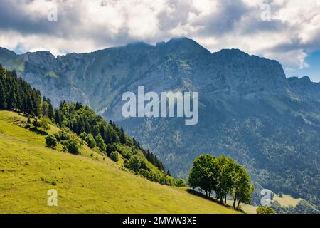 La Tournette est une montagne située dans le massif des Bornes en haute-Savoie, en France Banque D'Images