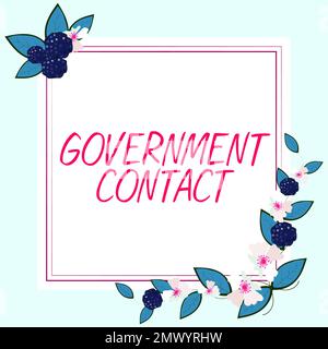 Légende conceptuelle Contact gouvernemental. Mot pour la sécurité de la dette émis par un gouvernement pour soutenir les dépenses Banque D'Images