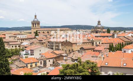 Vue panoramique sur la ville de Ciudad Rodrigo, Salamanque, Espagne Banque D'Images