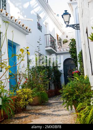 Coins calmes à Frigiliana au-dessus de la Costa del sol en Espagne Banque D'Images