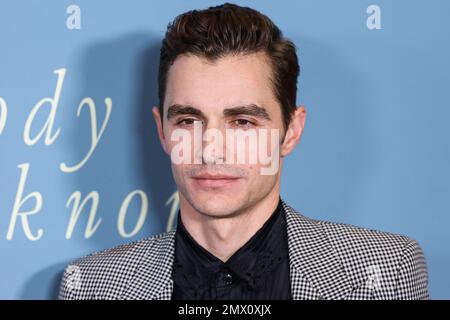 Culver City, États-Unis. 01st févr. 2023. CULVER CITY, LOS ANGELES, CALIFORNIE, États-Unis - FÉVRIER 01 : l'acteur et réalisateur américain Dave Franco arrive à la première à Los Angeles de la vidéo Amazon Prime « Somebody I Used to Know », qui s'est tenue au Culver Theatre sur 1 février 2023 à Culver City, Los Angeles, Californie, États-Unis. (Photo de Xavier Collin/image Press Agency) Credit: Image Press Agency/Alay Live News Banque D'Images