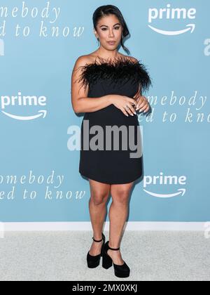 Culver City, États-Unis. 01st févr. 2023. CULVER CITY, LOS ANGELES, CALIFORNIE, États-Unis - FÉVRIER 01 : l'actrice et chanteuse américaine Chrissie Fit arrive à la première à Los Angeles de la vidéo Amazon Prime « Somebody I Used to Know », qui s'est tenue au Culver Theatre sur 1 février 2023 à Culver City, Los Angeles, Californie, États-Unis. (Photo de Xavier Collin/image Press Agency) Credit: Image Press Agency/Alay Live News Banque D'Images