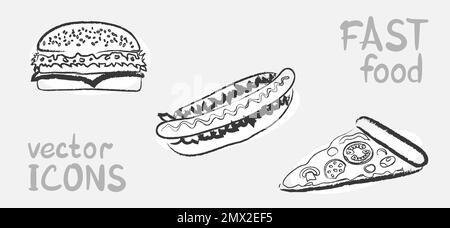 ensemble d'icônes de présentation rapide de dessin Illustration de Vecteur