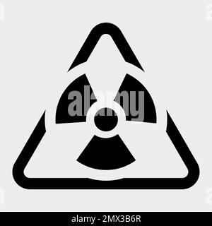 Icône de rayonnement noir isolée sur fond blanc Illustration de Vecteur