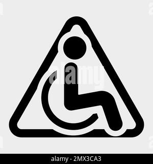 Le symbole international de l'accès d'une personne en fauteuil roulant Illustration de Vecteur