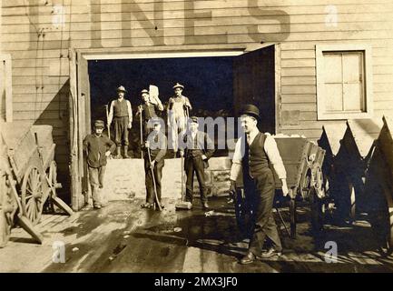 Armour & Company History, train Icing Station for Armour Refrigerated train Cars, Meatpacking History, Juniata Pennsylvania Banque D'Images