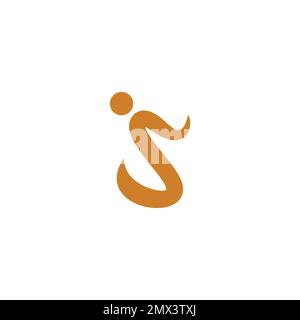 JS People logo Design simple Illustration de Vecteur