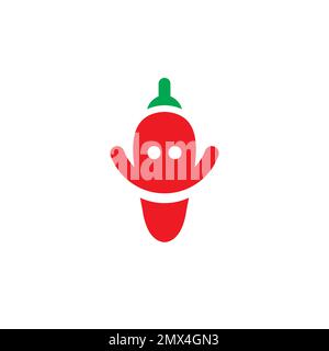illustration du vecteur sourire au piment. logo chili Illustration de Vecteur