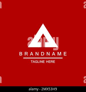 Triangle abstrait combiné avec silhouette flèche droite à l'intérieur du logo Design. Illustration de Vecteur