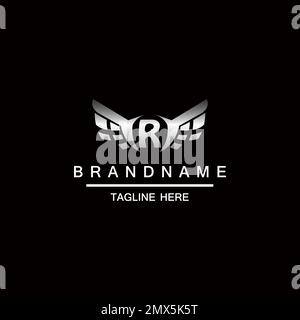 Logo lettre R. Motif vectoriel de logotype à l'alphabet. Illustration de Vecteur