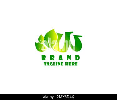 Initiale W monogramme alphabet avec agriculture. modèle vectoriel de conception de logo agriculture. Emblème de police. Logo vectoriel moderne pour les entreprises. Illustration de Vecteur