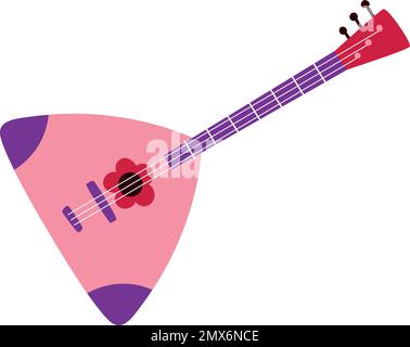 Icône balalaika. Ancien symbole d'instrument de chaîne russe Illustration de Vecteur