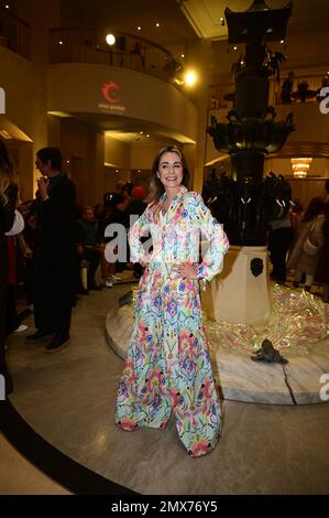 Bettina Cramer BEI der Anja Gockel Fashion Show 'even Senses' auf der Berlin Fashion week automne/hiver 2023 im Hotel Adlon Kempinski. Berlin, 18,01. Banque D'Images