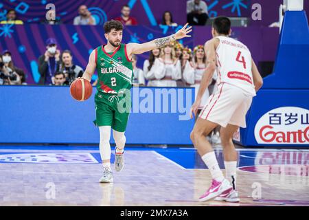 Tbilissi, Géorgie, 6 septembre 2022. Deyan Karamfilov de Bulgarie gestes pendant le match Eurobasket 2022 de la FIBA, groupe A entre la Géorgie et la Bulgarie à l'arène de Tbilissi à Belgrade, Serbie. 6 septembre 2023. Crédit : Nikola Krstic/Alay Banque D'Images