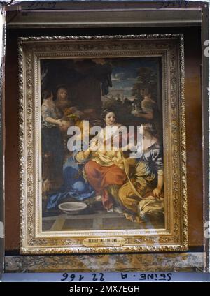 Paris (1st arr.), France la Nativité de la Vierge, Pierre de Cortone, Musée du Louvre , Banque D'Images