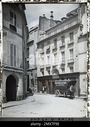 Paris (4th arr.), France les rues Massillon et Chanoinesse , Banque D'Images