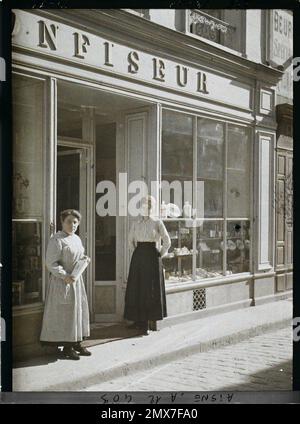 Soissons, Aisne, France confiserie Perdon , 1917 - Aisne - Fernand Cuville (section photographique de l'armée) - (mai-juillet) Banque D'Images