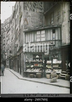 Paris (VE arr.), France rue Galande, Epicerie-Furiterie à 75 , Banque D'Images