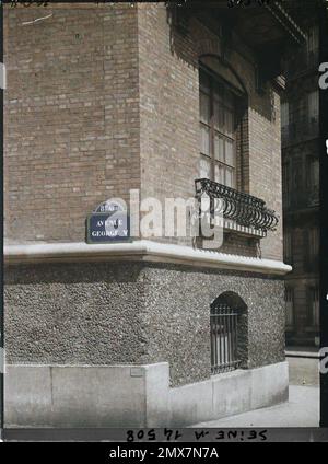 Paris (8th arr.), France plaque 'avenue George-V , Banque D'Images