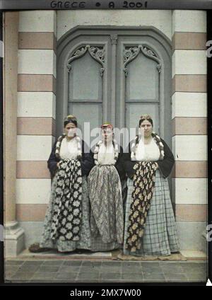 Thessalonique, Grèce trois juives de Thessalonique , 1913 - Balkans - Jean Brunhes et Auguste Léon - (23 avril - 9 juin) Banque D'Images