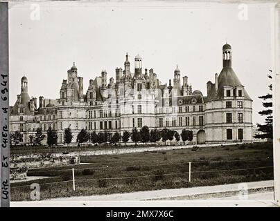 Chambord, France vue du château , 1909 - Centre de France - Auguste Léon - (juin) Banque D'Images