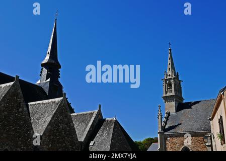 Saint-Goustan, église Saint-Sauveur et chapelle notre-Dame-de-Lourdes, Auray, rivière Auray, Morbihan, Bretagne, Bretagne, France, Europe Banque D'Images