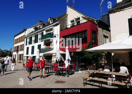 Quai Benjamin Franklin, Saint-Goustan, Auray, Rivière Auray, Morbihan, Bretagne, Bretagne, France, Europe Banque D'Images