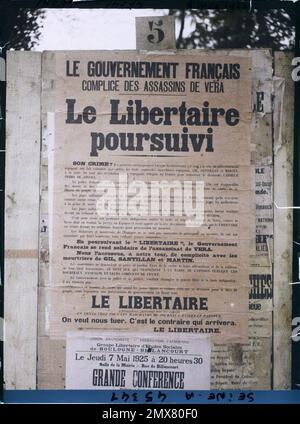 Paris, France affiche pour les élections municipales, le libertaire , Banque D'Images