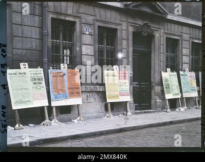 Paris, France affiches pour les élections législatives de novembre 1919 , Banque D'Images