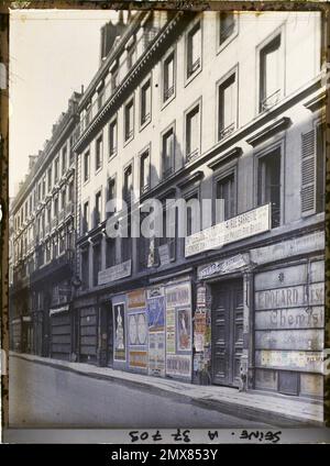 Paris (9th arr.), France Maisons expropriées rue Laffitte, pour le forage du boulevard Haussmann , Banque D'Images