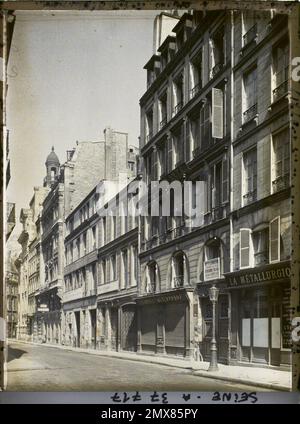 Paris (9th arr.), France Maisons expropriées rue Taitbout, pour le forage du boulevard Haussmann , Banque D'Images