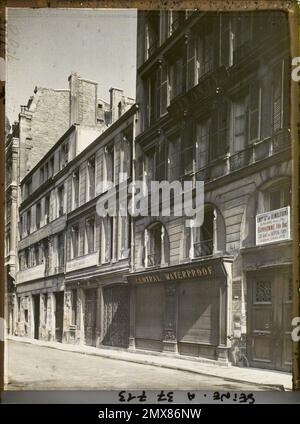 Paris (9th arr.), France Maisons expropriées rue Taitbout, pour le forage du boulevard Haussmann , Banque D'Images