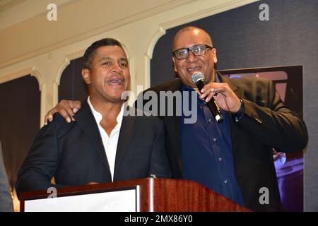 Images Inside NABJ's Sports Tasks Force Breakfast, généré par ESPN, au congrès 2017 de la National Association of Black Journalists à la Nouvelle-Orléans. Banque D'Images