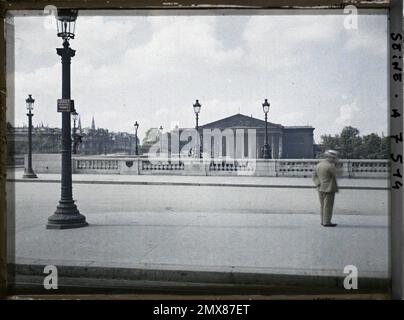 Paris (7th arr.), France le Palais-Bourbon vu de cours-la-Reine , Banque D'Images