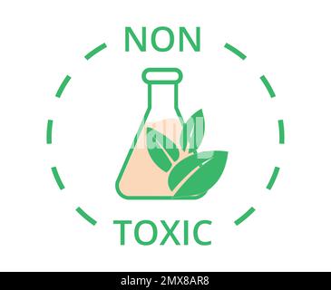 Panneau coloré non toxique. Concept de réglementation et écologie. Illustration de Vecteur