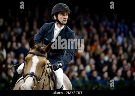 AMSTERDAM - Rider Marlon Modol Zanotelli (BRA) sur Harwich VDL lors de la coupe du monde de saut FEI à Jumping Amsterdam 2023 au RAI Amsterdam sur 29 janvier 2023 à Amsterdam, pays-Bas. AP SANDER KING Banque D'Images