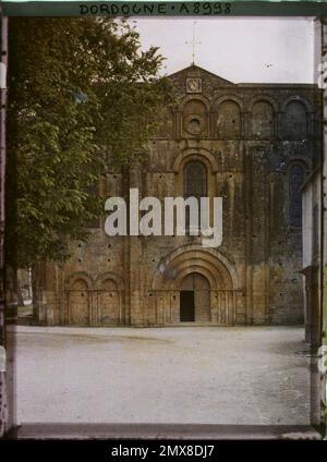 Cadouin, Dordogne , 1916 - provinces françaises - Jean Brunhes, Auguste Léon et Georges Chevalier - (avril-juillet) Banque D'Images