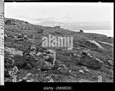 Fin, Norvège les environs du lac Finsevatnet et du glacier Hardangerjökulen , 1910 - Voyage d'Albert Kahn et Auguste Léon en Scandinavie - (9 août - 14 septembre) Banque D'Images
