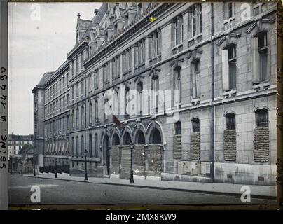 Paris (5), France Lycée Louis-le-Grand, 123 rue Saint-Jacques, protégée contre les bombardements , Banque D'Images