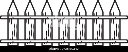 Icône de clôture plate. Pictogramme noir sur fond blanc. Symbole d'illustration vectorielle Illustration de Vecteur