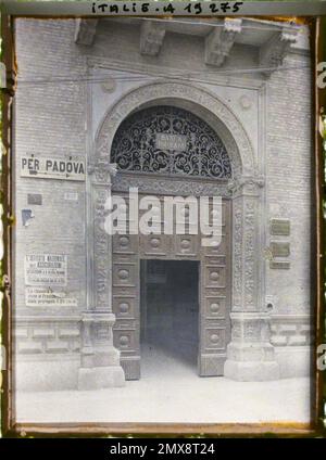 Vicence, Italie porte de la Banque populaire , 1918 - Italie - Fernand Cuville - (mars -août) Banque D'Images