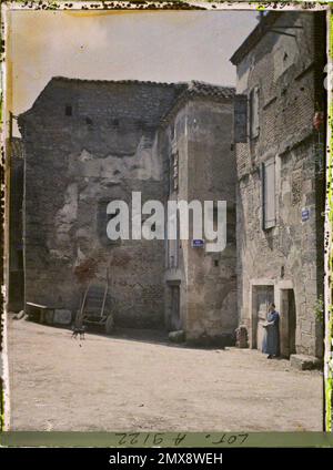 Luzech , France , 1916 - provinces françaises - Jean Brunhes, Auguste Léon et Georges Chevalier - (avril-juillet) Banque D'Images