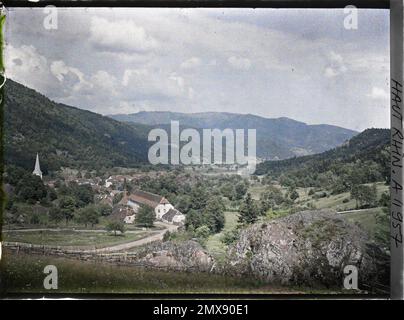 Sewen, Haut-Rhin, Alsace, France Vallée de la Doller ; fondamentalement, Dollern et le Rossberg , 1917 - Alsace - Paul Castelnau (section photographique des armées) - (juin) Banque D'Images