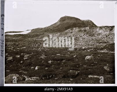 Fin, Norvège les environs du glacier de Hardangerjökulen , 1910 - Voyage d'Albert Kahn et Auguste Léon en Scandinavie - (9 août - 14 septembre) Banque D'Images