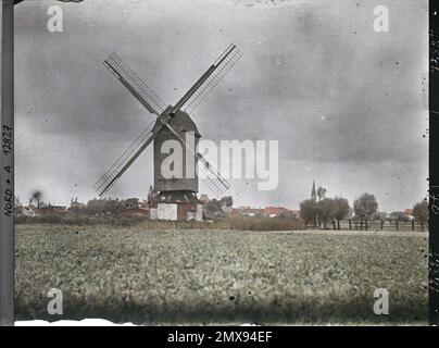 Bergues, Nord, France , 1917 - Nord de la France, Belgique - Paul Castelnau (section photographique des armées) - (1-5 septembre) Banque D'Images