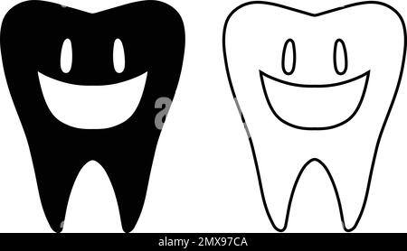 Smiling Tooth Mascot DIST Design Illustration de Vecteur