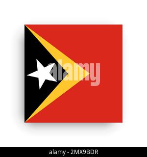 Drapeau vecteur carré du Timor oriental Illustration de Vecteur