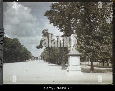 Paris (1st arr.), France le jardin des Tuileries, vers la place de la Concorde , Banque D'Images