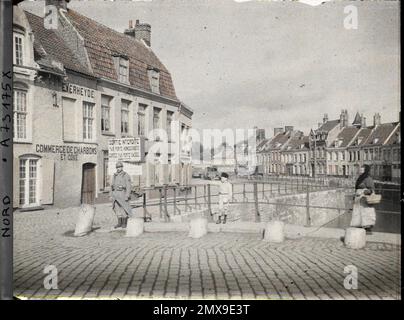 Bergues, Nord, France , 1917 - Nord de la France, Belgique - Paul Castelnau (section photographique des armées) - (1-5 septembre) Banque D'Images